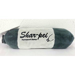 Bark Box Black Shar-Pei Permanent Barker Sharpie Marker Dog Toy Plush L Cute